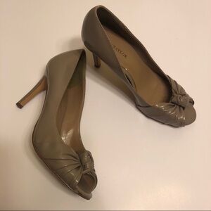 Ann Taylor Nude Open Toe Heels